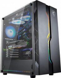 Vỏ Case máy tính MSI MAG VAMPIRIC 010M Mid Tower, có sẵn 1 fan 12CM RGB và Led strip RGB phía trước