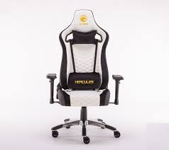Ghế Game E-DRA HECULES EGC203 PRO White, Chân xoay bọc thép trắng, đệm lưng, đệm cổ