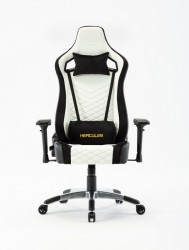 Ghế Game E-DRA HECULES EGC203 PRO White, Chân xoay bọc thép trắng, đệm lưng, đệm cổ