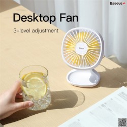 Quạt để bàn Fan Mini Baseus Pudding Shaped - Trắng