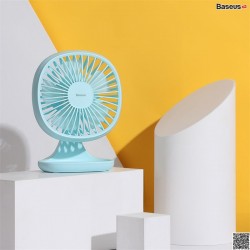 Quạt để bàn Fan Mini Baseus Pudding Shaped - Xanh