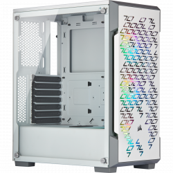CASE CORSAIR 220T AIR FLOW RGB WHITE (1 mặt kính CL) (W)
