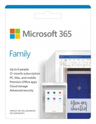 Phần mềm Microsoft 365 Family APAC EM Subscr 1YR Medialess P6 (6GQ-01144)