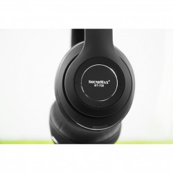 Tai nghe không dây Over-ear Soundmax BT700 Đen (Bluetooth + kết nối có dây 3.5mm)