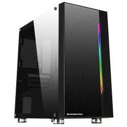 Vỏ case máy tính XIGMATEK GEMINI BLACK EN43842 (sơn đen, 1 mặt kính CL hông, 1 Led Strip trước)