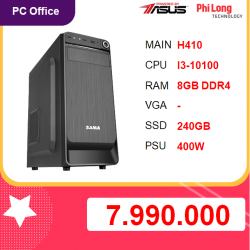 PC PHILONG OFFICE 02 ( I3-10100, H410, 8GB DDR4, 240GB SSD )