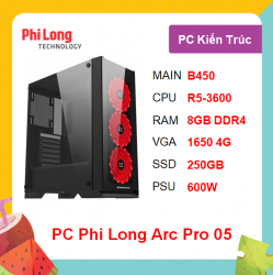 PC PHI LONG ARC PRO 05 (Ryzen 5 3600/8G/1650-4G/SSD250GB)