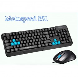 Bộ bàn phím và chuột có dây MOTOSPEED S51 màu đen
