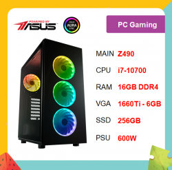 PC PHI LONG ARC PRO 06 ( i7-10700/Z490/16GB DDR4/SSD 256GB/1660Ti 6GB )