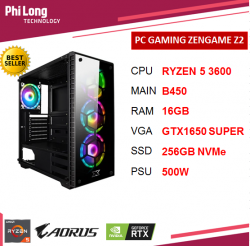 PC PHI LONG ZENGAME Z2 (RYZEN3600-16GB-SSD256-VGA1650SUPER)