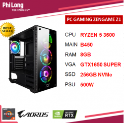 PC PHI LONG ZENGAME Z1 (RYZEN3600-8GB-SSD256-VGA1650SUPER)