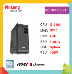 PC PHILONG OFFICE V1 (i3-9100-4GB-SSD120)