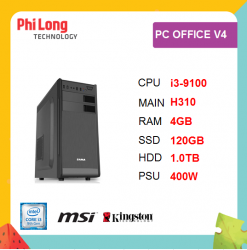 PC PHILONG OFFICE V4 (i3-9100-4GB-SSD120-1TB)