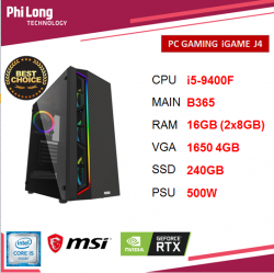 PC PHI LONG iGAME J4 (i5-9400F-16GB-SSD240-GTX1650)