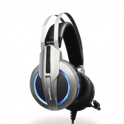 Tai nghe Gaming Over-head Soundmax AH712 7.1, có rung, tích hợp Micro, Deep bass, Led xanh