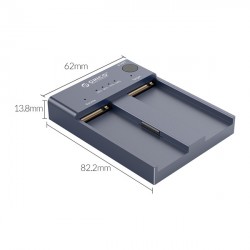 Đế Ổ Cứng 2 Khe Cắm SSD ORICO M2P2-C3-C-GY NVME M.2 (Màu Xám)