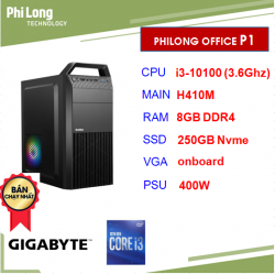 Máy tính PC PHILONG OFFICE P1 (I3-10100-8GB-SSD250)