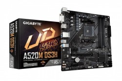 MAINBOARD GIGABYTE A520M DS3H AMD RYZEN AM4. DDR4x2. HDMI/DVI/DP/M2