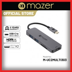 Đầu chuyển Mazer USB-C to HDMI 4K + USB 3.0 x 2 + SD/Micro SD Adapter M-UC2MULTI303-GY
