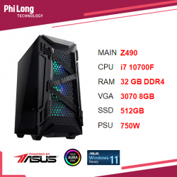 PC PHI LONG IGAME J6 (i7-10700f-32GB-SSD512-RTX3070)
