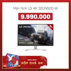 Màn Hình Phẳng LG 4K 31.5inch 32UN500-W UHD (Tấm nền VA, 60Hz, UHD 4K HDR (3840 x 2160), Loa 5W, HDMI, DisplayPort)