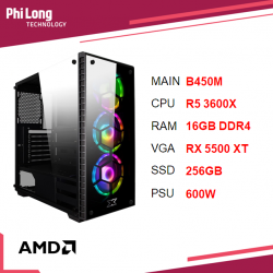PC PHI LONG IGAME S1( R5-3600X - B450M - 16GB DDR4 - 256GB - RX 5500 XT 8GB )