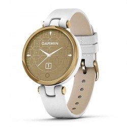 Đồng Hồ Thông Minh Garmin Lily (010-02384-F3, Màu Light Gold, Dây Da Màu Trắng)