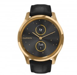 Đồng Hồ Thông Minh Garmin Vivomove Luxe (010-02241-82, Màu Golad-Black, Dây Da)