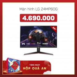 MÀN HÌNH LG 23.8" 24MP60G-B (Tấm Nền IPS, 75HZ, 1MS, DSUB, HDMI, DP)