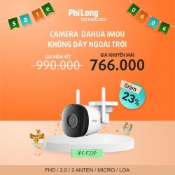 CAMERA KHÔNG DÂY IP DAHUA IMOU IPC-F22P FULLHD, 2.0, 2 ANTEN, Mic, Loa