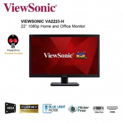 Màn Hình 21.5 VIEWSONIC VA2223H, TN, FHD, 60HZ, HDMI, DSUB, BLACK