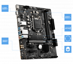 MAINBOARD MSI B560M PRO LGA1200, DDR4x2, M2, VGA, HDMI, DP