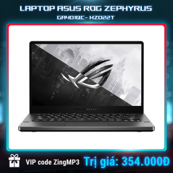 LAPTOP ASUS ROG ZEPHYRUS GA401QC- HZ022T(R7-5800HS/Ram 16GB/SSD 512GB/Màn hình 14"FHD/VGA 3050/Win 10/GRAY)