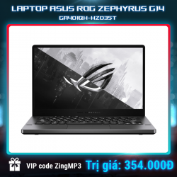 Laptop Asus ROG Zephyrus G14 GA401QH-HZ035T (Ryzen 7-5800HS, Ram 8GB, SSD 512GB, VGA GTX1650 4GB, Màn hình 14inch FHD 144Hz, Win 10)