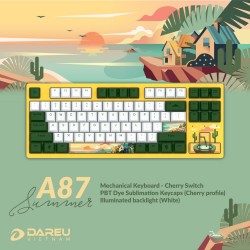 Bàn Phím Cơ DAREU A87 SUMMER (87 keys, PBT keycaps, Red CHERRY switch)