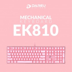 Bàn Phím Cơ DareU EK810 Queen Pink (104 Keys, Pink-Led, Blue D Switch)