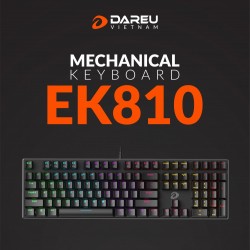 Bàn Phím Cơ DareU EK810 Black (104 Keys, Multiled, Blue D Switch)