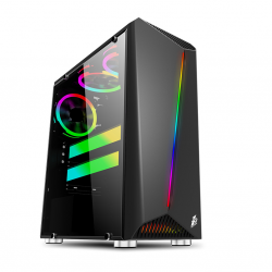 Case 1st Player R3 Rainbow (1 Mặt Kính Cường Lực, 3 Fans, ATX, MATX, Black)