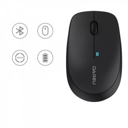 Chuột không dây DARE U LM118B BLACK, kế nối Bluetooth+WL 2.4G, độ phân giải, 1600DPI, 1 PIN AA