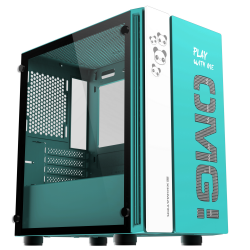 Vỏ Case máy tính XIGMATEK OMG AQUA (EN45808), màu xanh phối trắng