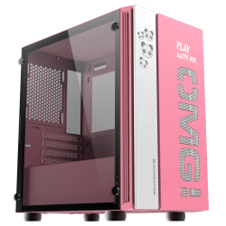 Vỏ Case máy tính XIGMATEK OMG QUEEN (EN45631), màu hồng phối trắng