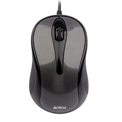 Chuột có dây A4TECH N360-1 V-TRACK (Đen viền xám/ Di chuyển trên mọi bề mặt)