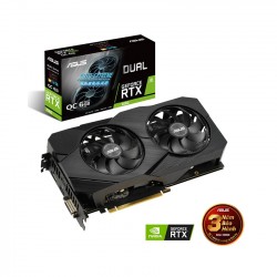 Card màn hình ASUS DUAL-RTX2060-O6G-EVO (6GB, GDR6, OC, 192BIT, 2Fan, DVI+HDMI+DP) chính hãng