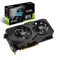 Card màn hình ASUS (DUAL-RTX2060-6G-EVO) 6GB, GDR6, 192BIT, 2Fan, DVI+HDMI+DP