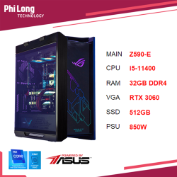 PC PHI LONG ASUS IGAME K4 ( i5-11400F - 32GB - SSD 512GB - RTX 3060)