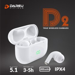 Tai nghe không dây DAREU D2 (TWS EARBUDS, BT 5.1)