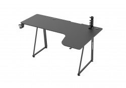 Bàn gaming E-DRA EGT1610AR góc L phải (1.6x10x075m, mặt ván mdf phủ carbon, chân thép, màu đen)