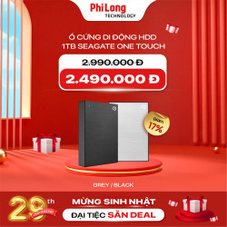 Ổ Cứng Di Động HDD 2.5inch Seagate One Touch 1TB STKY1000400 (USB 3.0, Màu Đen)