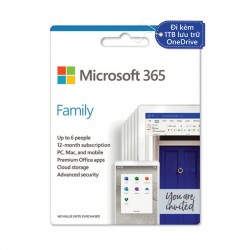 Phần mềm Microsoft 365 Family Home (6GQ-00083)- (01 năm, Key điện tử)