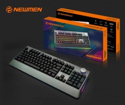 Bàn Phím Quang Cơ NEWMEN GM700 (LED RGB, Chống nước, Chống bụi, Màu đen bạc)